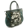 Freda PU Satchel with Fur with double handles