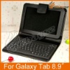 Free Shipping Deluxe Luxury Hot Selling Handmade Leather Case Cover For Galaxy Tab 8.9 LF-0424