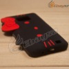 Free Shipping Hello Kitty Face Silicone Back Cover Case For Samsung i9100 LF-0584