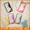 Free Shipping Hot Selling 11 Colors TPU Case Cover For iPhone 4G LF-0362