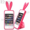 Free Shipping Rabbit Bunny Rabito Rubber Case Cover For iPhone 4 4G IP-360 Wholesale/Retial