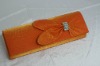 Fresh Orange Satin Bow Evening/Shoulder Bag