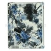 Fresh Wash Drawing Pattern Hard Case for iPad 2 (Compatible With Smart Cover) Dark blue