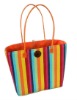 Fresh color wheat straw tote bag