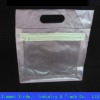 Frosted PVC handle bag with zipper