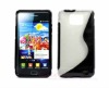 Frosted flexible tpu case with S shape for samsung i9100