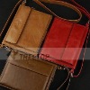 Functional real leather brief case with shoulder strap for iPad 2 design, for ipad 2 bag,for ipad 2 briefcase,leather case