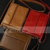 Functional real leather briefcase cover for iPad 2 with shoulder strap