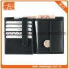 Funky card holder black mens leather wallet