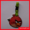 Funny cartoon shape rubber pvc bag tag