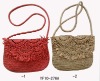 GIRL'S PAPER STRAW CROCHET SLING BAG