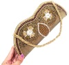 GOLD EMBROIDERED BRIDAL HANDBAG CLUTCH PURSE