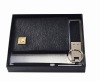 Genero upmarket leather wallet gift set (wallet+ball pen+key chain)