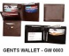 Gents purse with currency and card holder