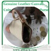 Genuine Leather Canvas Coin Purse