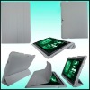 Genuine Leather Cover For Samsung Galaxy Tab 10.1 P7500 P7510 Silver Color Case