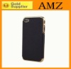 Genuine leather case for iphone 4/4S,the leather metal case for iphone