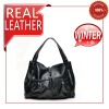 Genuine leather classical handle bag