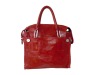 Genuine leather deep red stylish women shoulder bags