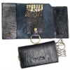 Genuine leather key wallet with Top grade button