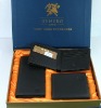 Genuine leather men's long magic wallet
