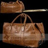 Genuine leather trolley bag with carry handles, travel trolley bag, luggage bag