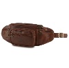 Genuine leather waist bag for man