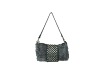 Genunie leather rabit hair rhinestone women shoulder bags handbags Grey and brown