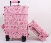 Girl pu leather luggage