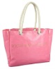 Girl's lovely pink canvas shopping bag