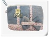 Girls Bow-tie two zipper Coin Purse/cotton mobile packet