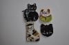Girls' handmade beaded mini cat coin purse