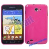 Gloosy TPU Cover for Samsung Galaxy Note i9220(Hot pink)