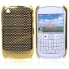 Gold Shining Mesh Plastic Hard Case Back Cover For BlackBerry Curve 8520