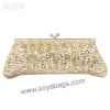 Gold clutch evening bags WI-0349