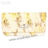 Gold clutch evening bags WI-0661