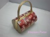 Gold plated metal handbag frame, Japanese style leather handbags