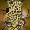 Golden Leopard Shining Powder Hard Case Skin Cover For iPhone 4