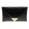 Golden Lock Envelope Clutch