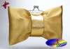 Golden satin evening & party bags