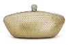 Golden shiny women evening bag manufacturer 042