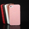 Good and Cheap for iPhone 4S&iPhone 4 Crocodile Leather skin Plastic case