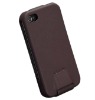 Gorgeous Genuine Leather Flip Cover for iPhone 4S