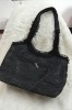 Gothic black jacquard shoulder bag from Pentagramme Sac3