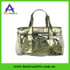 Graceful ladies pvc & leopard tote exhibition bag