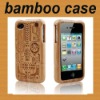 Graved bamboo mobilephone case