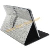 Gray Crocodile Pattern Design Leather Shell Case Cover For Samsung Galaxy Tab P7510