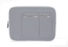 Gray Neoprene Laptop Computer Sleeve Plus