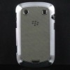 Gray PU leather + Plated skin hard back case For blackberry Bold 9900 9930