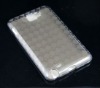 Gray Soft Checker Tpu Gel Case Cover For Samsung Galaxy Note GT-N7000 i9220